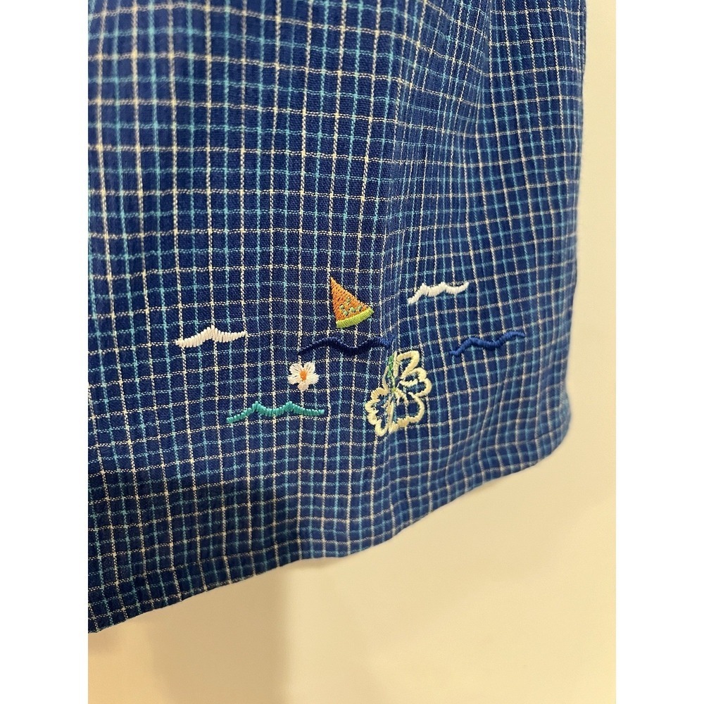 Vintage Vacation Beach Print Button Up Size Small Koret Francisca Short Sleeve - Picture 2 of 9